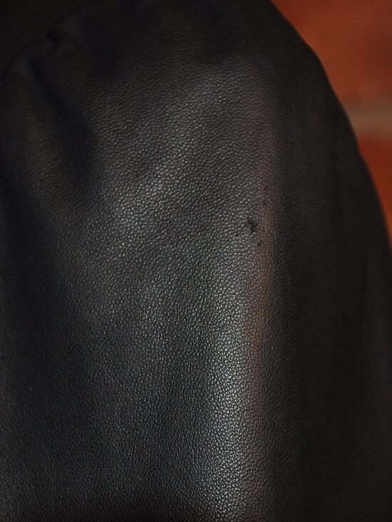 Marciano Short Sleeved Cropped Tailored Leather Jacket S - Picture 10 of 10